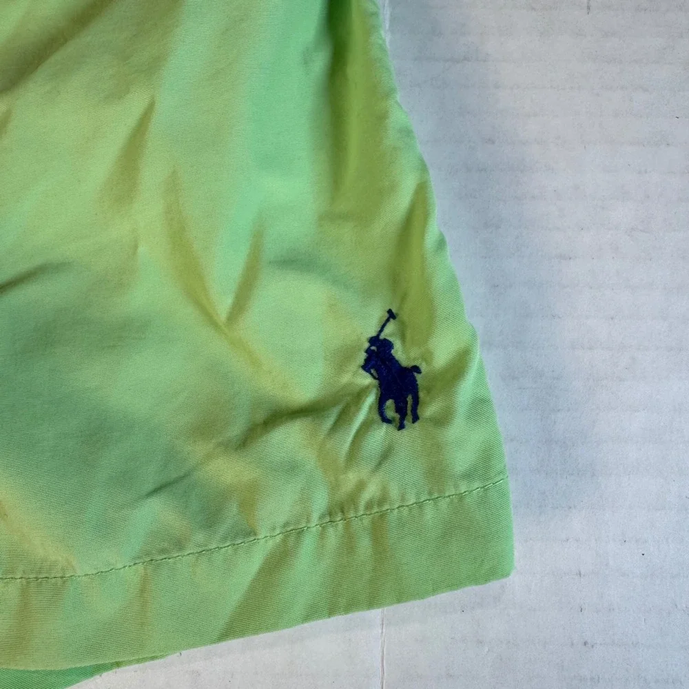 Polo Ralph Lauren Mens XL‎ Lime Green Swim Trunks Pony Logo - Lining Removed